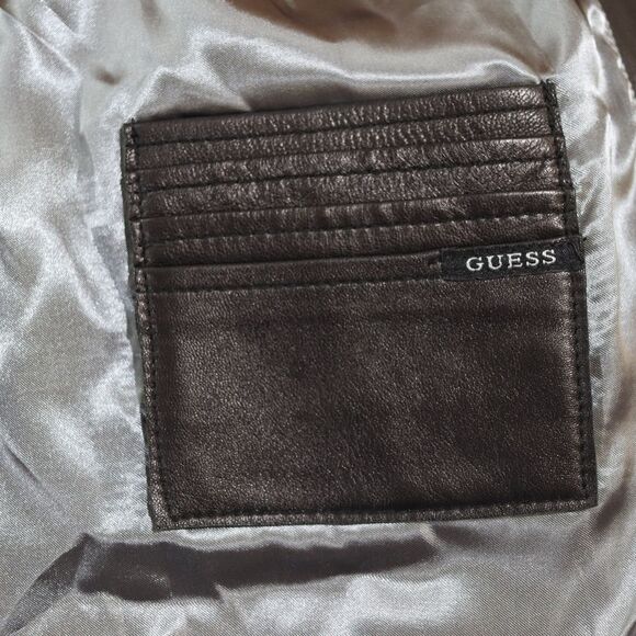 Guess Black Vintage 90s Soft Buttery Leather Jacket LG - Picture 11 of 14